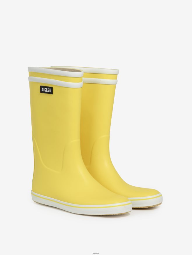 Aigle botas bota de praia icônica amarelo/branco mulheres RX2B88512