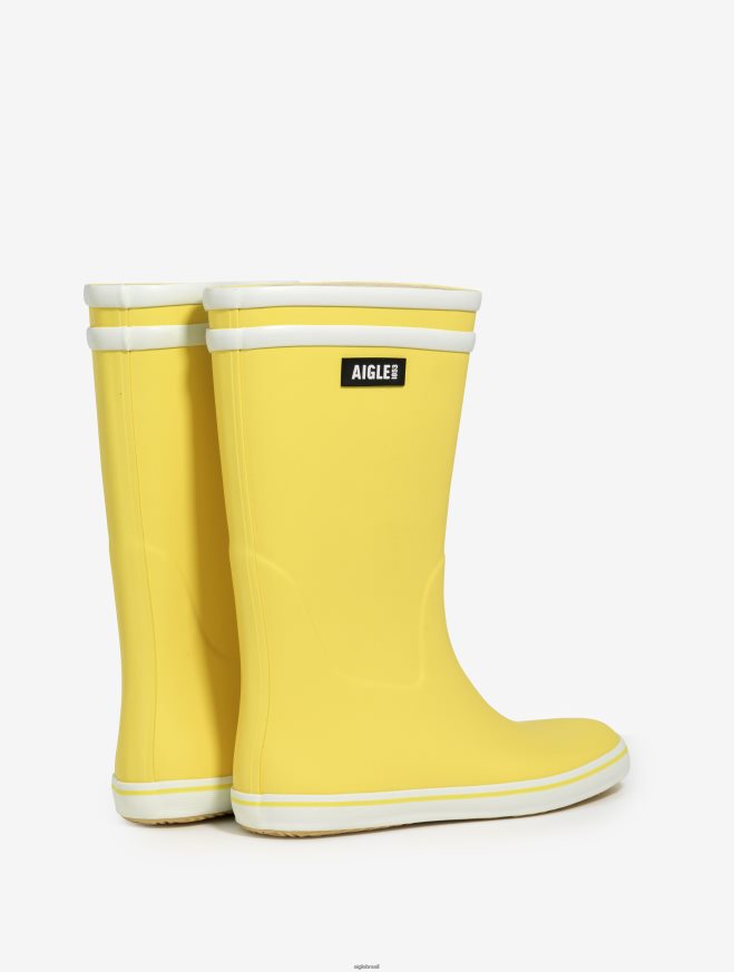 Aigle botas bota de praia icônica amarelo/branco mulheres RX2B88512