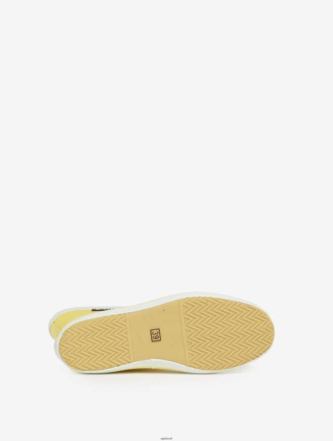 Aigle botas bota de praia icônica amarelo/branco mulheres RX2B88512