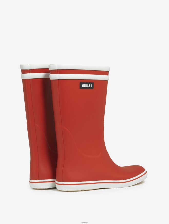 Aigle botas bota de praia icônica vermelho/branco mulheres RX2B88516