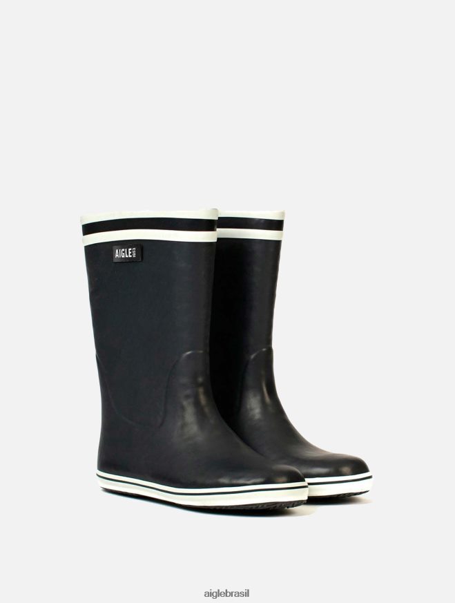 Aigle botas versão forrada de pele da icônica bota de praia marinho mulheres RX2B88613