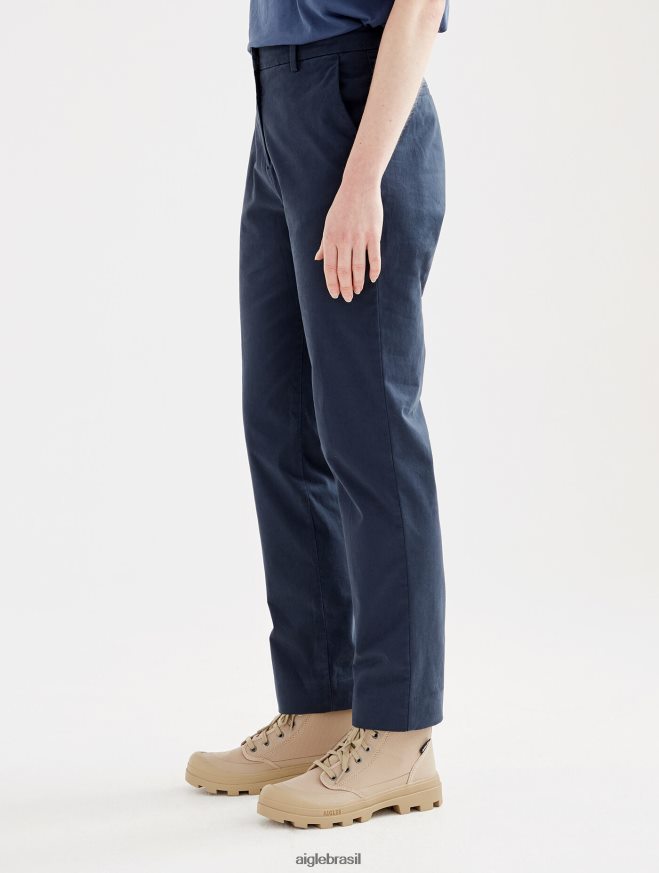 Aigle roupas Calça chino reta 7/8 Império mulheres RX2B88526