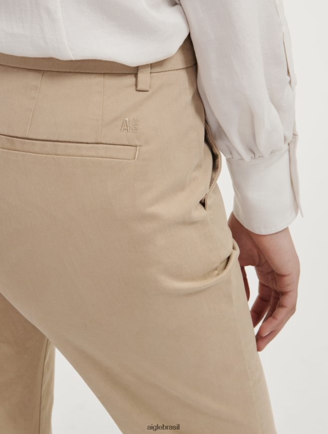 Aigle roupas Calça chino reta 7/8 vime mulheres RX2B88554