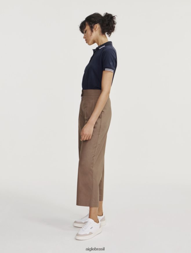 Aigle roupas Calças largas 7/8 capuccino mulheres RX2B88555