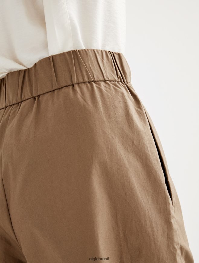 Aigle roupas Calças largas 7/8 capuccino mulheres RX2B88555