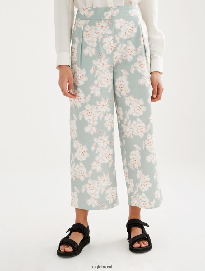 Aigle roupas calças largas reseda pr mulheres RX2B88575