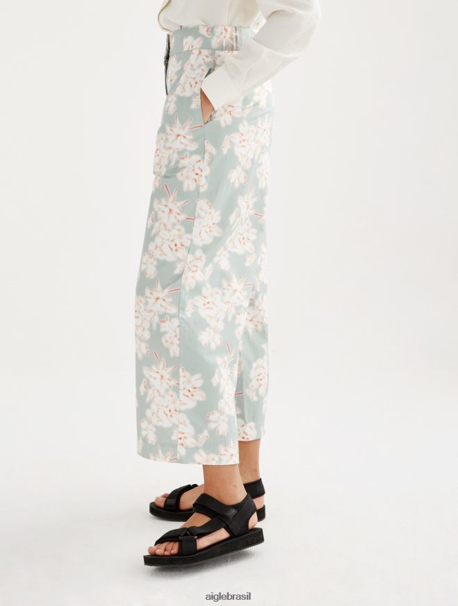 Aigle roupas calças largas reseda pr mulheres RX2B88575