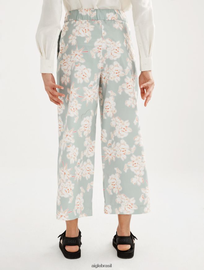 Aigle roupas calças largas reseda pr mulheres RX2B88575