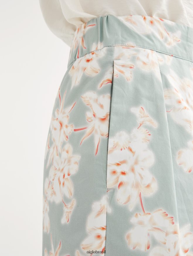 Aigle roupas calças largas reseda pr mulheres RX2B88575