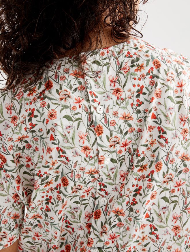 Aigle roupas blusa de manga curta liberty londres lait pr mulheres RX2B88572