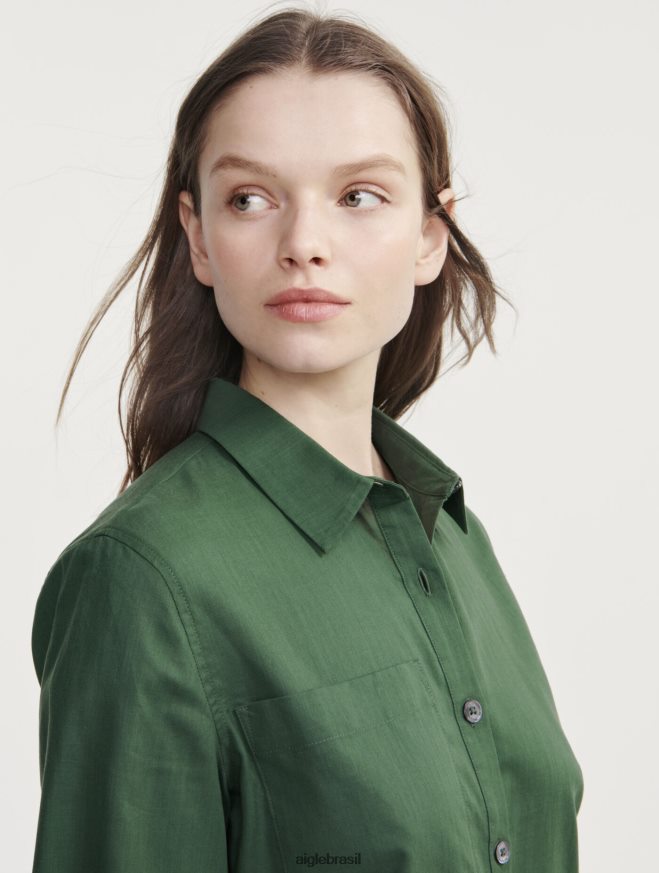 Aigle roupas camisa folgada manga curta botânico mulheres RX2B88469