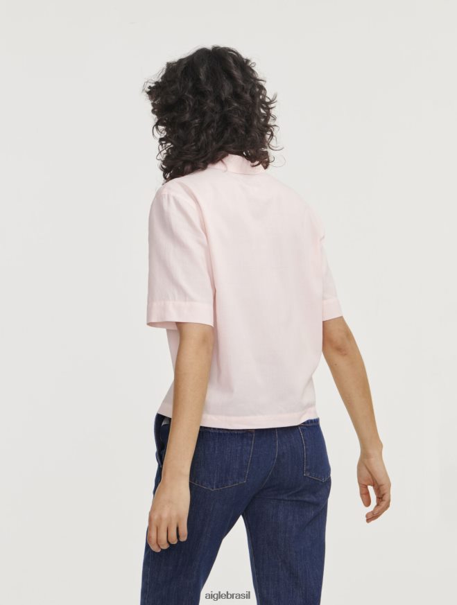 Aigle roupas camisa folgada manga curta cereja mulheres RX2B88465