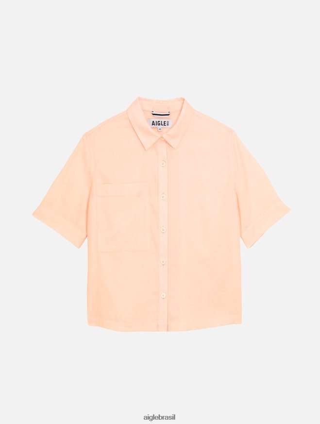 Aigle roupas camisa folgada manga curta cereja mulheres RX2B88465