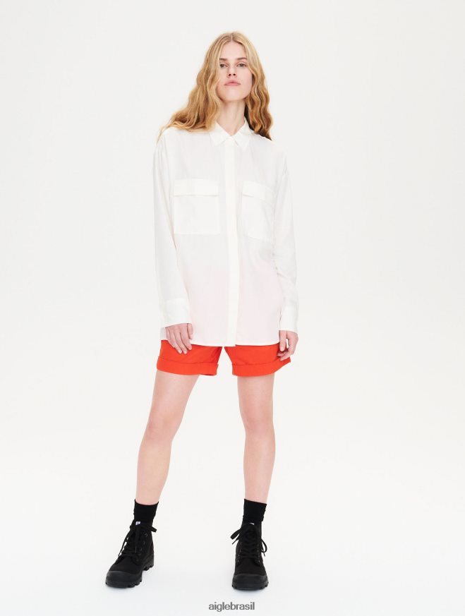 Aigle roupas camisa grande leite mulheres RX2B88621