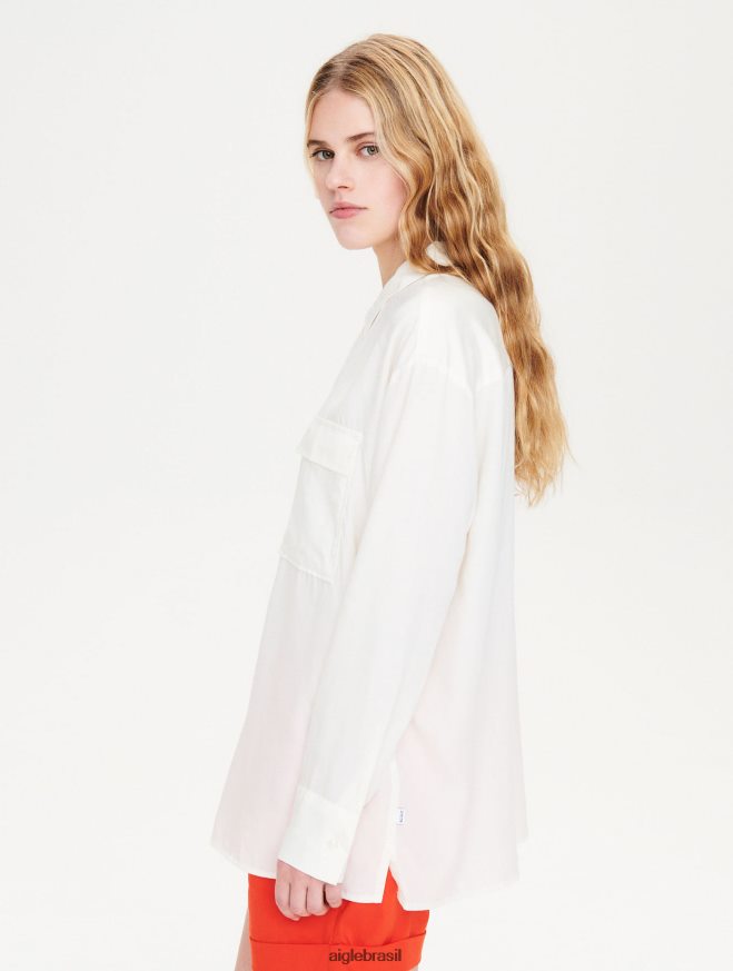 Aigle roupas camisa grande leite mulheres RX2B88621