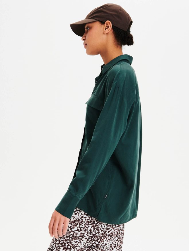 Aigle roupas camisa grande verde mulheres RX2B88625