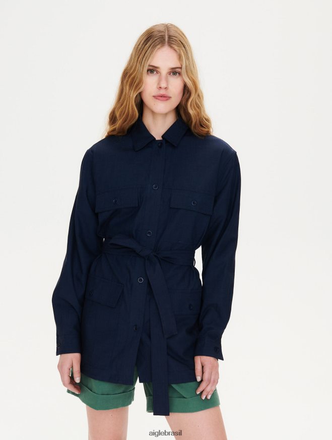 Aigle roupas camiseta algodão e tencel Império mulheres RX2B88615