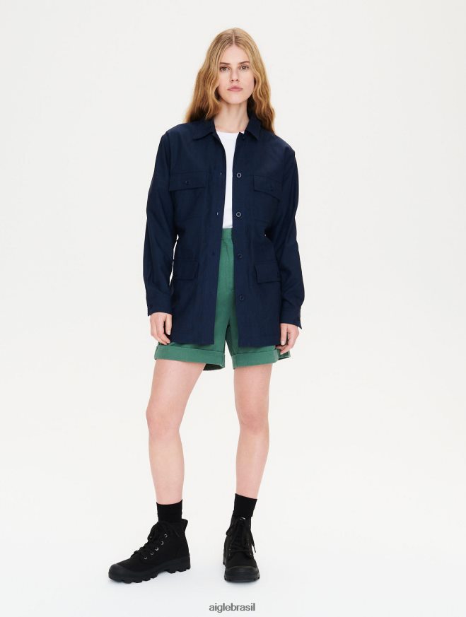 Aigle roupas camiseta algodão e tencel Império mulheres RX2B88615