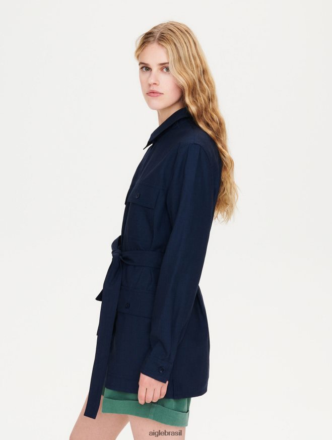 Aigle roupas camiseta algodão e tencel Império mulheres RX2B88615