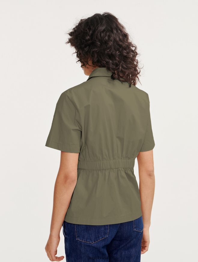 Aigle roupas jaqueta safari manga curta taillis mulheres RX2B88439