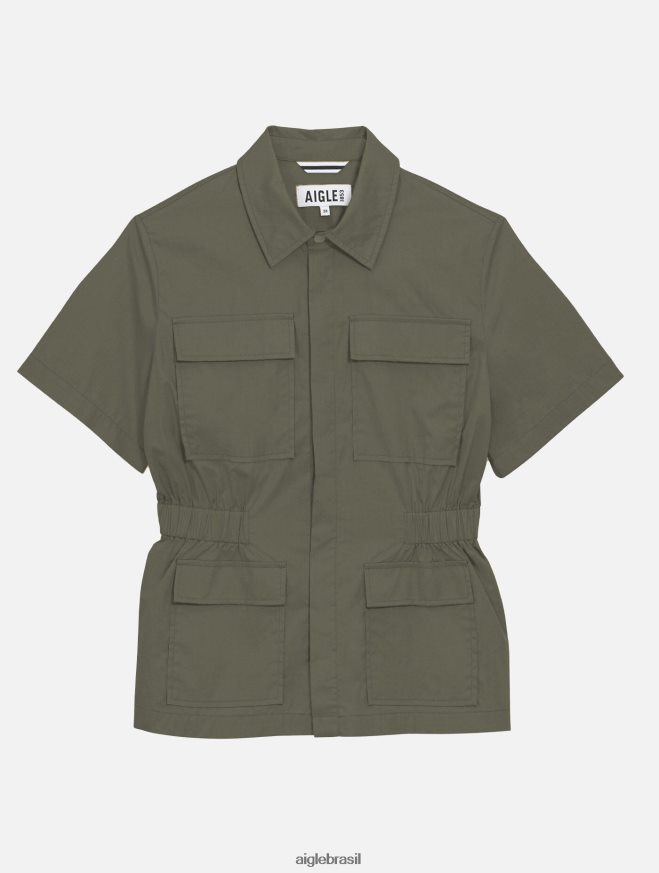 Aigle roupas jaqueta safari manga curta taillis mulheres RX2B88439