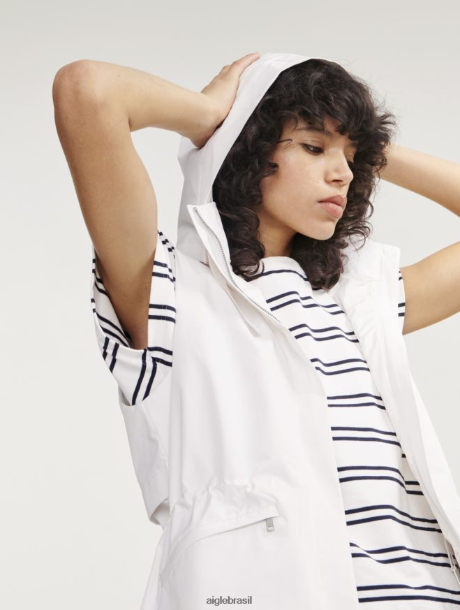 Aigle roupas Colete gore-tex infinium sem mangas com capuz removível leio eu mulheres RX2B88473