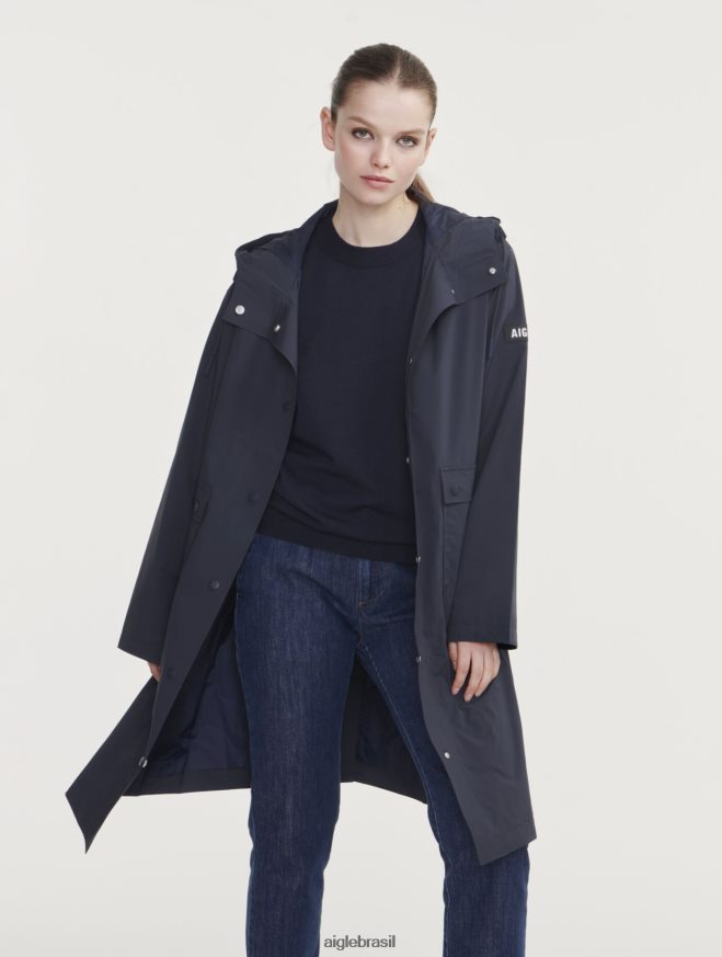 Aigle roupas capa de chuva longa mtd com capuz Império mulheres RX2B88438