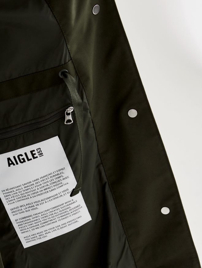 Aigle roupas capa de chuva longa redesenhada de gore-tex discutir mulheres RX2B88447