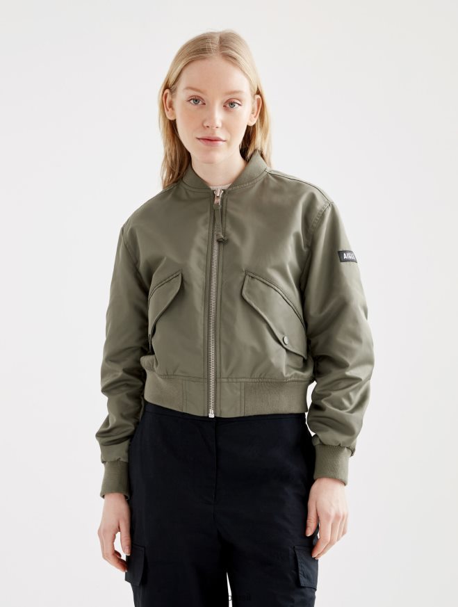Aigle roupas jaqueta bomber curta repelente à água taillis mulheres RX2B88444