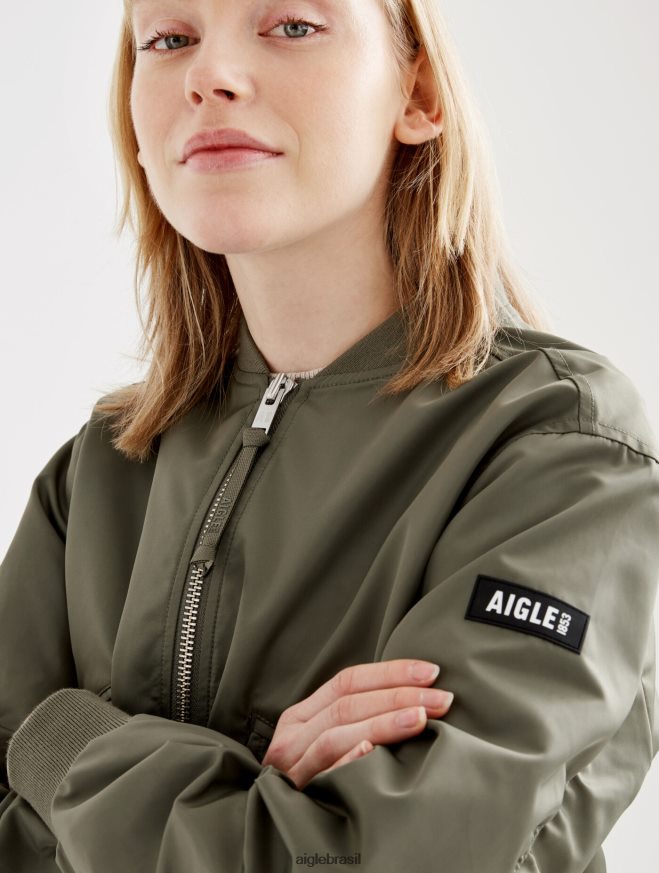 Aigle roupas jaqueta bomber curta repelente à água taillis mulheres RX2B88444