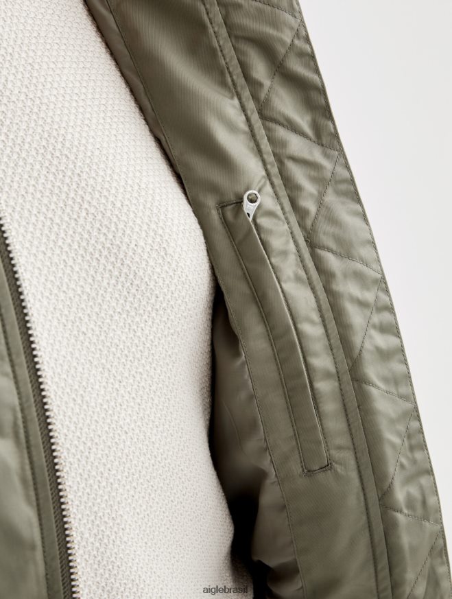 Aigle roupas jaqueta bomber curta repelente à água taillis mulheres RX2B88444