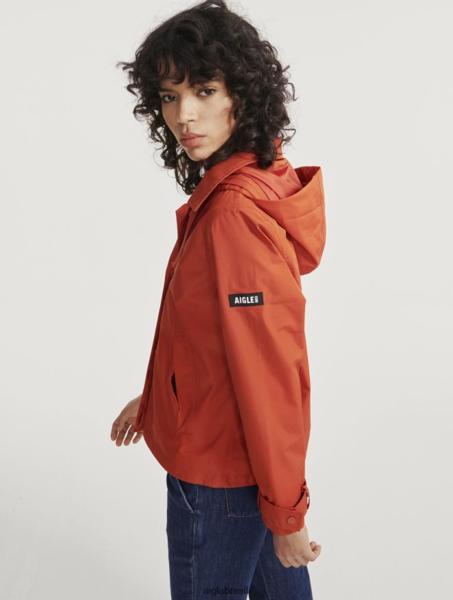 Aigle roupas jaqueta gore-tex com capuz destacável goji eu mulheres RX2B88486