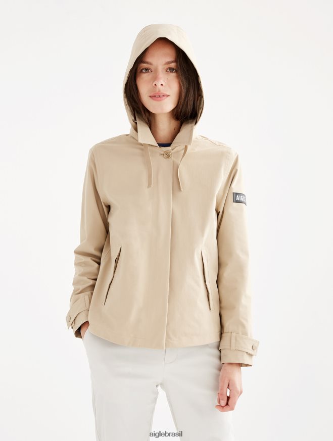 Aigle roupas jaqueta gore-tex com capuz destacável vime eu mulheres RX2B88488