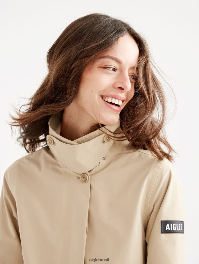 Aigle roupas jaqueta gore-tex com capuz destacável vime eu mulheres RX2B88488