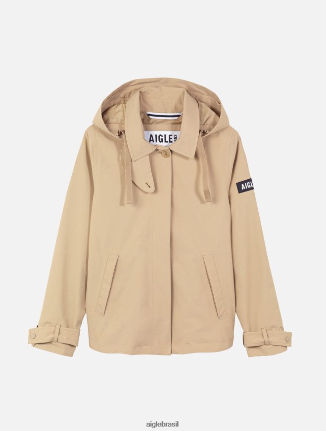 Aigle roupas jaqueta gore-tex com capuz destacável vime eu mulheres RX2B88488
