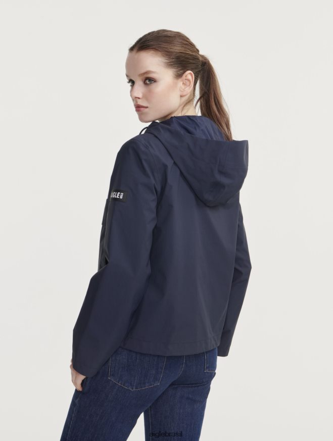 Aigle roupas jaqueta gore-tex curta com capuz Império mulheres RX2B88430
