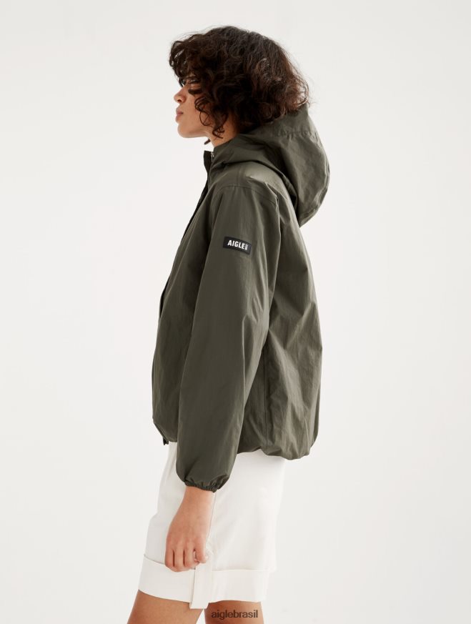 Aigle roupas jaqueta impermeável mtd curta advogado mulheres RX2B88500