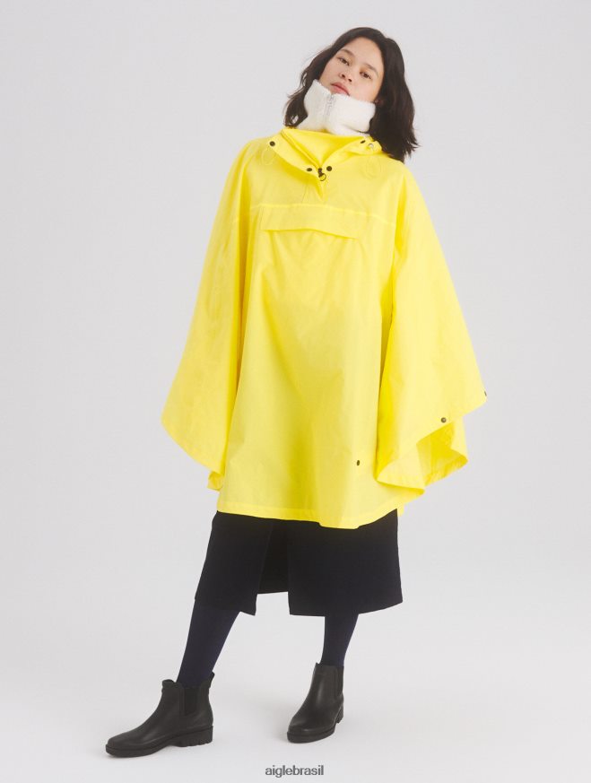 Aigle roupas poncho impermeável para ciclistas botão de ouro mulheres RX2B88665