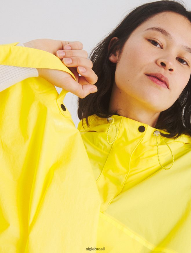 Aigle roupas poncho impermeável para ciclistas botão de ouro mulheres RX2B88665