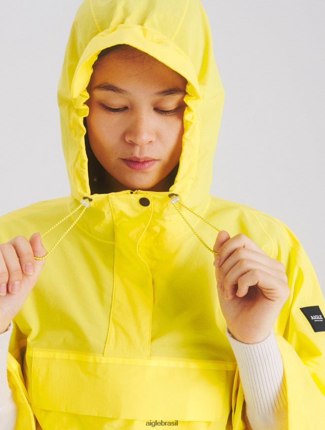 Aigle roupas poncho impermeável para ciclistas botão de ouro mulheres RX2B88665