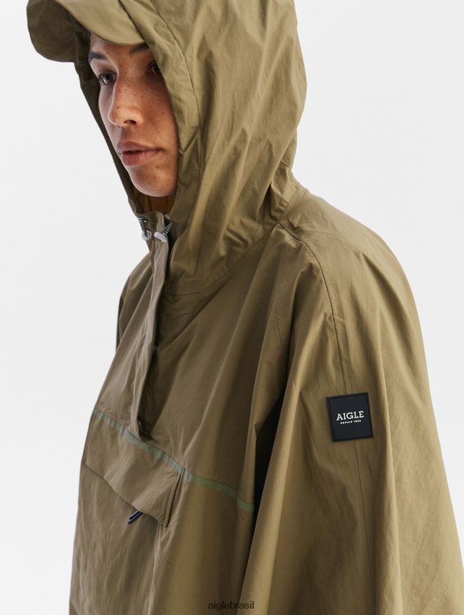 Aigle roupas poncho impermeável para ciclistas caqui mulheres RX2B88670