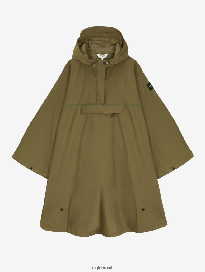 Aigle roupas poncho impermeável para ciclistas caqui mulheres RX2B88670