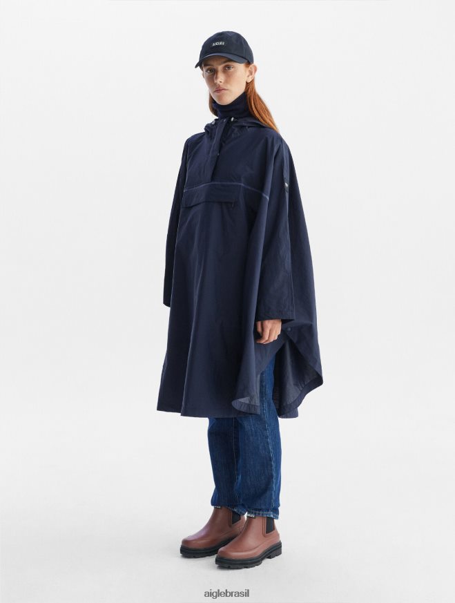 Aigle roupas poncho impermeável para ciclistas marinho mulheres RX2B88666