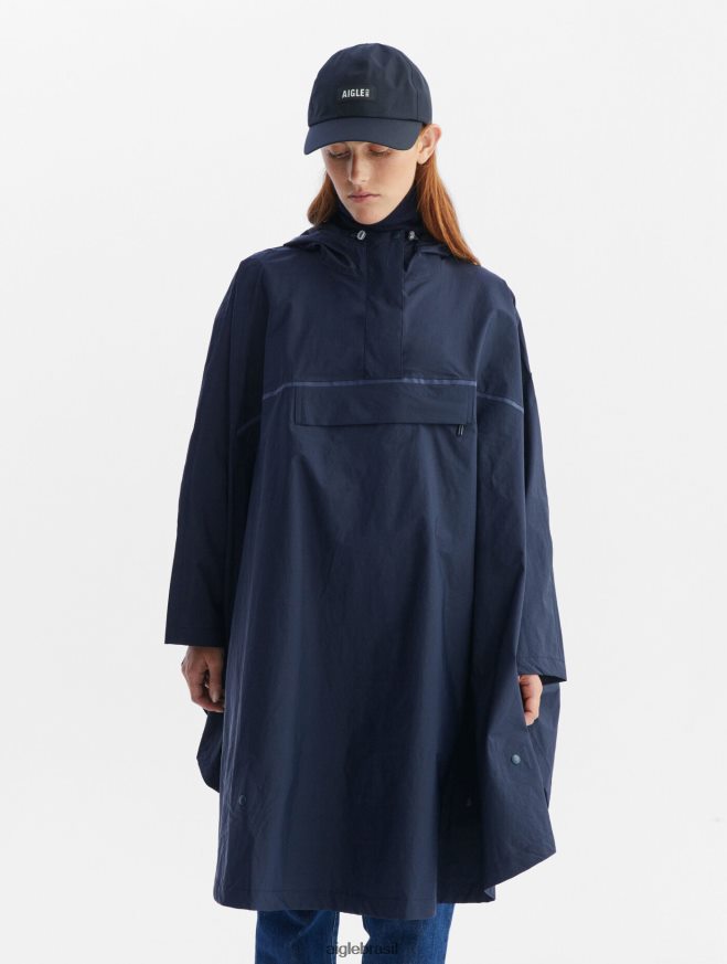 Aigle roupas poncho impermeável para ciclistas marinho mulheres RX2B88666