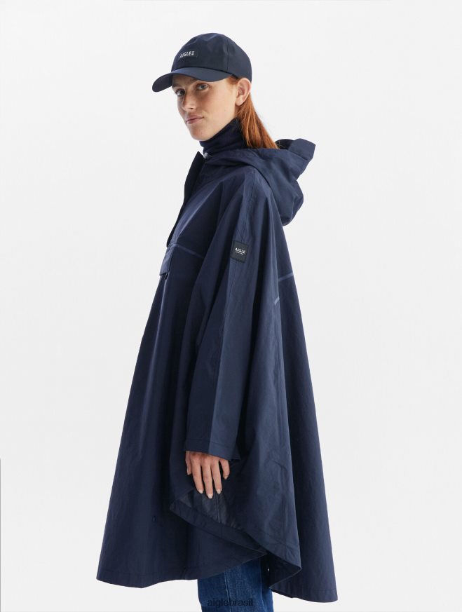 Aigle roupas poncho impermeável para ciclistas marinho mulheres RX2B88666