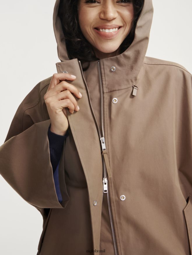 Aigle roupas poncho mtd grande capuccino mulheres RX2B88478