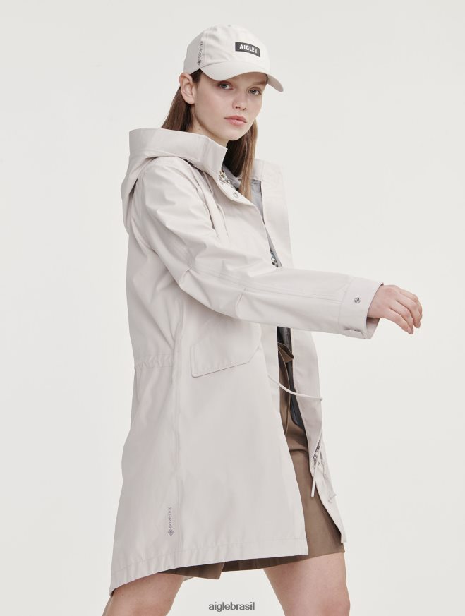 Aigle roupas rabo de peixe gore-tex com capuz longo zibelina mulheres RX2B88449