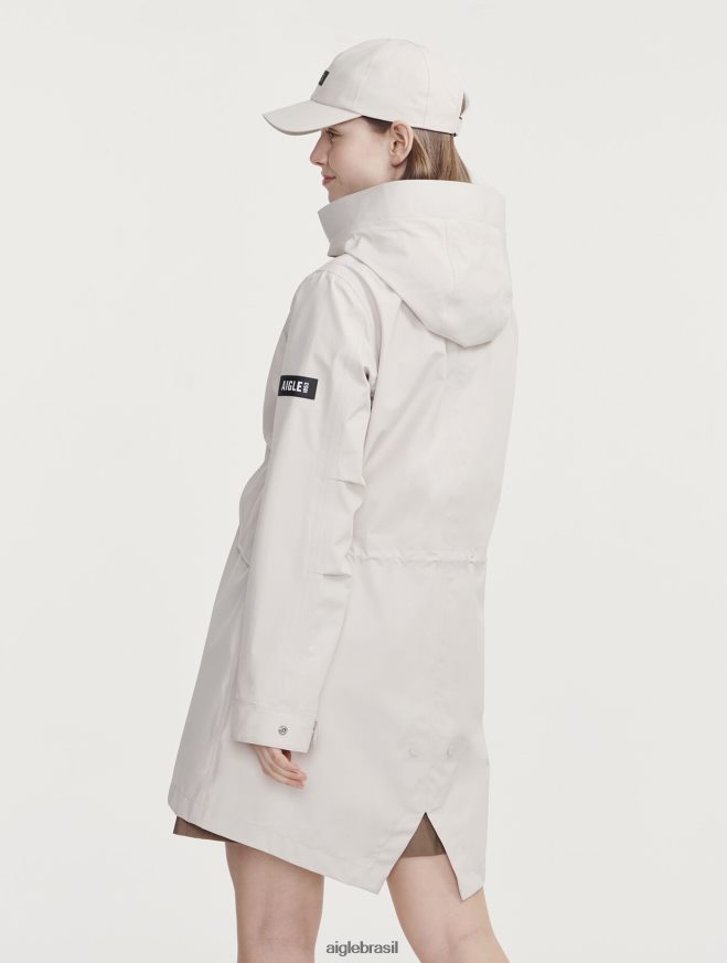 Aigle roupas rabo de peixe gore-tex com capuz longo zibelina mulheres RX2B88449