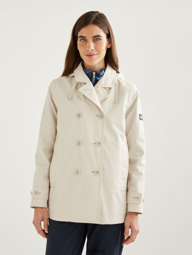 Aigle roupas trench coat curto gore-tex inspi zibelina eu mulheres RX2B88472