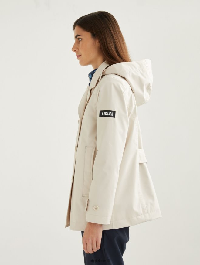 Aigle roupas trench coat curto gore-tex inspi zibelina eu mulheres RX2B88472